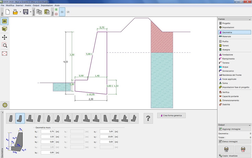 Calcolo Muro Sostegno Ntc 2019.Software Per Progetto E Verifica Di Muri Di Sostegno E Gabbioni Eiseko Computers