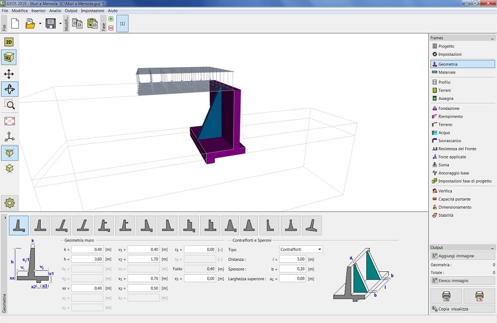 Calcolo Muro Sostegno Ntc 2019.Software Per Progetto E Verifica Di Muri Di Sostegno E Gabbioni Eiseko Computers