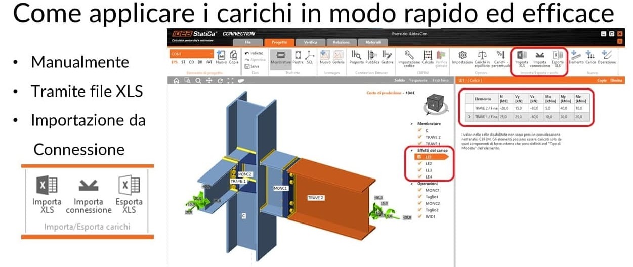 IDEA StatiCa_Come inserire i carichi