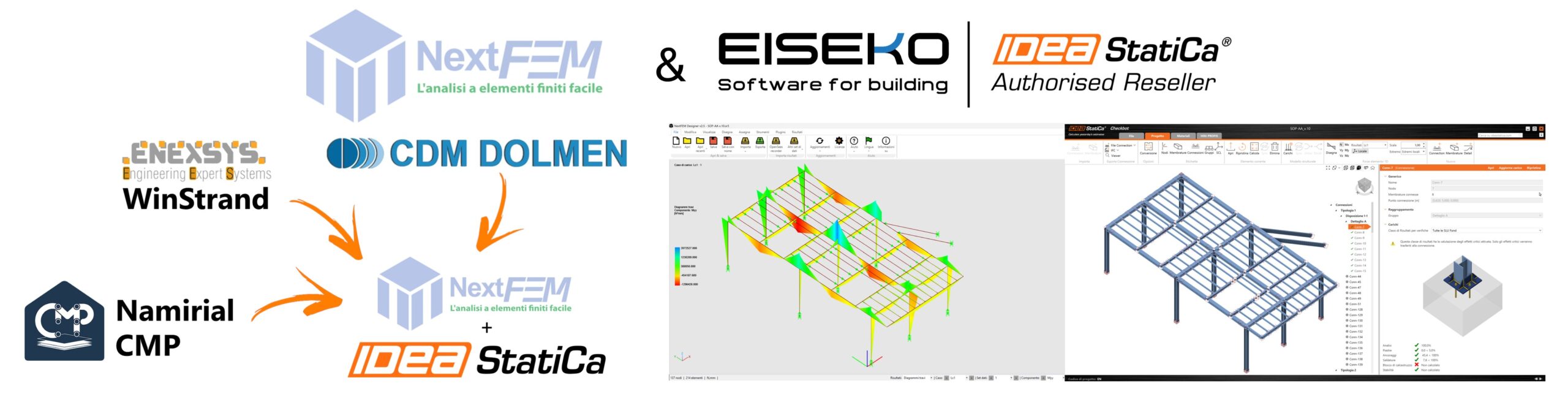 Webinar | Integrazione dei software EnExSys, CMP, CDM Dolmen e IDEA StatiCa tramite NextFEM: soluzioni e vantaggi